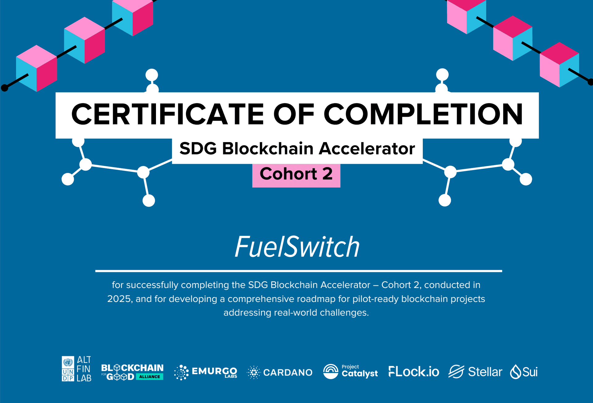 SDG Blockchain Certificate